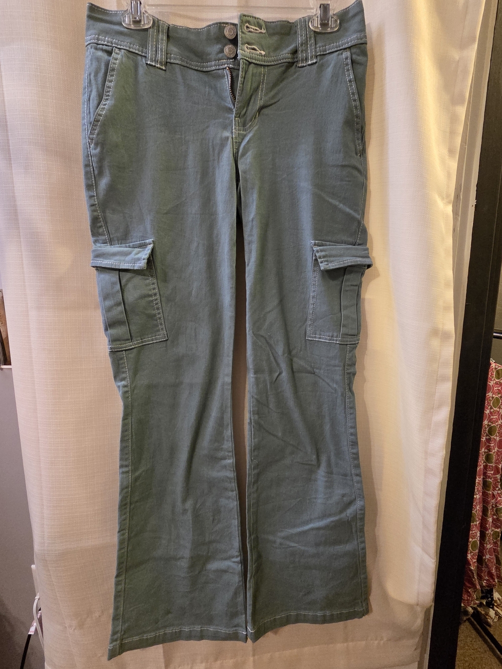 YMI Blue Cargo Flare Jeans